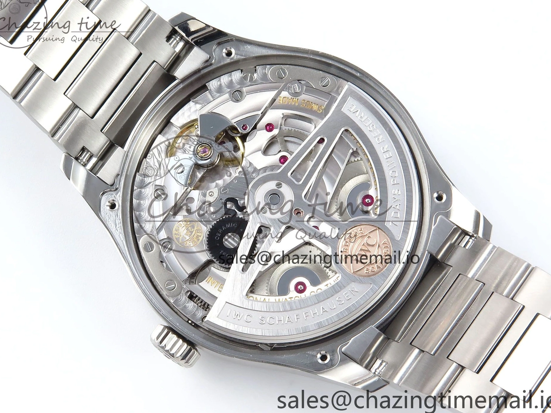 MIROTIME 0314 Portugieser Auto IWC0562B APSF 1:1 Best Edition Gold Dial on SS Bracelet A Reliable 6996